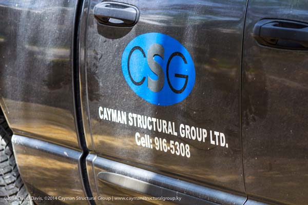 Cayman Structural Group Logo and Truck for Safe Room Cayman Structural Group Logo and Truck for Safe Room